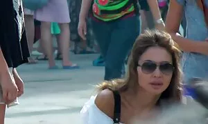 Punainen Sukat vietteli anaali alaston pillu